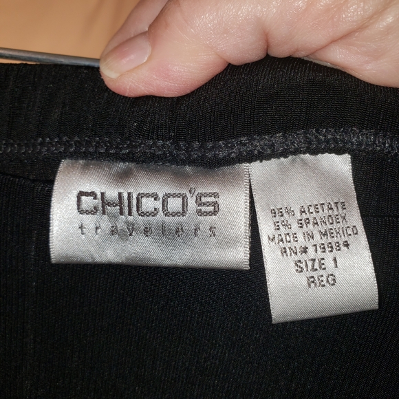 Chico's Travelers Classic Black Women's Pants - Chico's 1 Reg - Picture 2 of 3